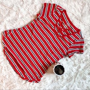 Maurices 24/7 striped low cut t-shirt medium